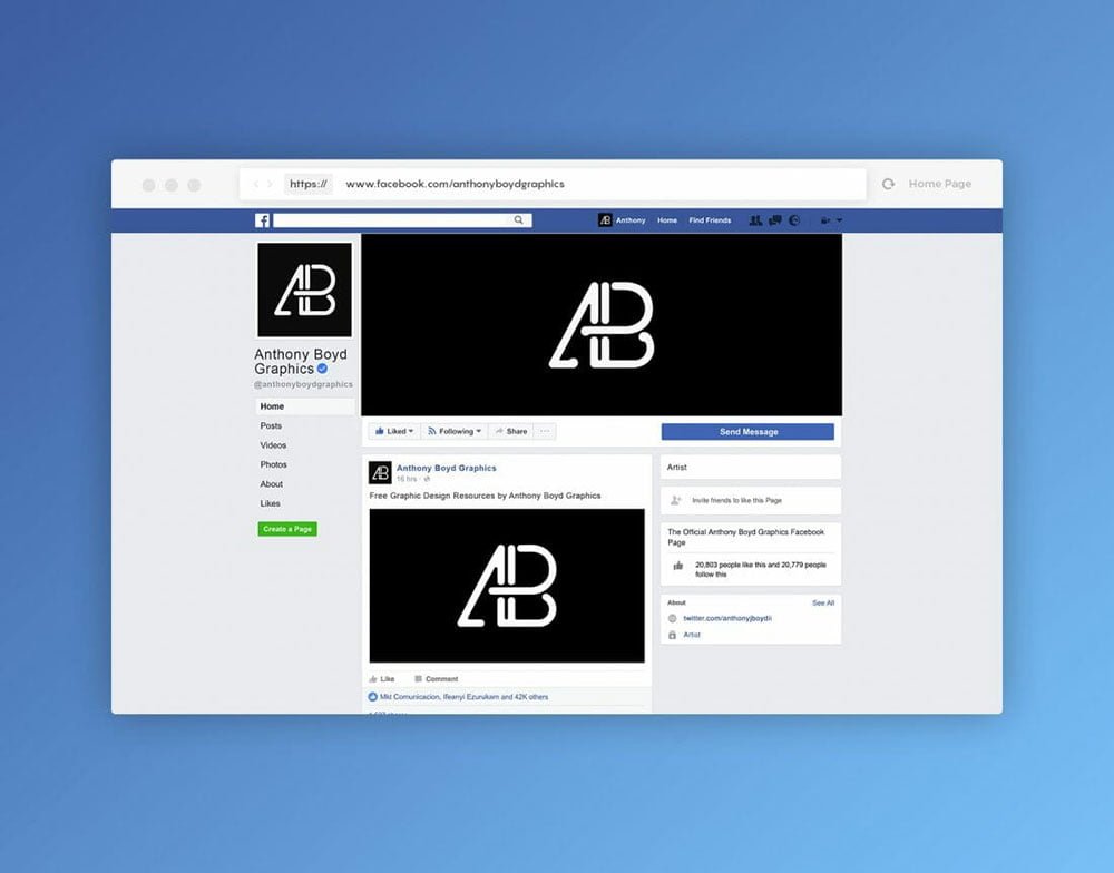 Facebook Page Mockup Template