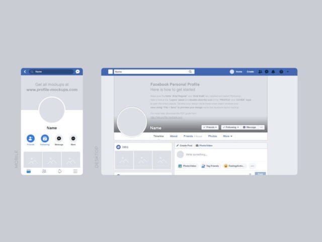 Facebook Profile Mockup