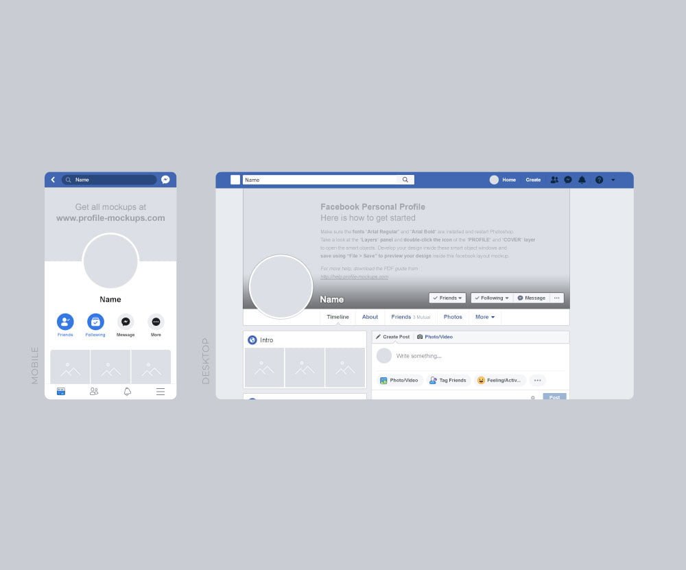 Facebook Profile Mockup