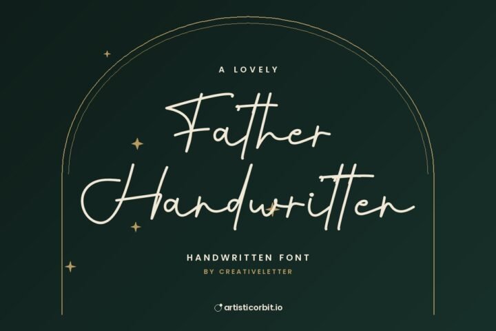Father Handwritten font preview