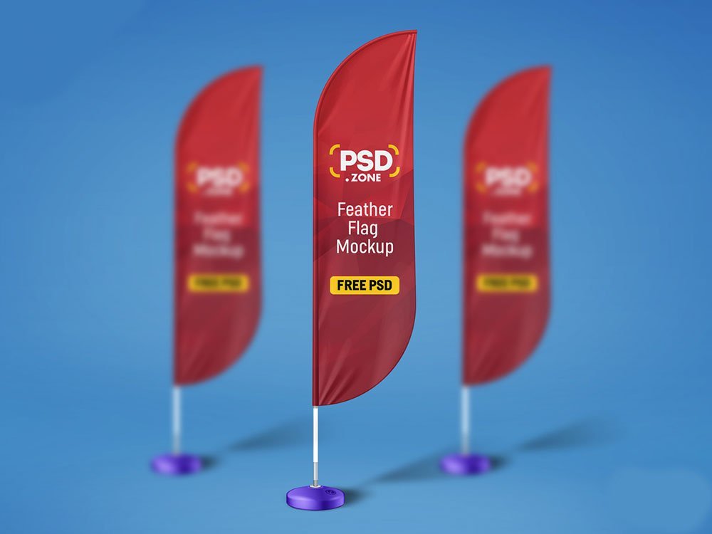 Feather Flag Mockup