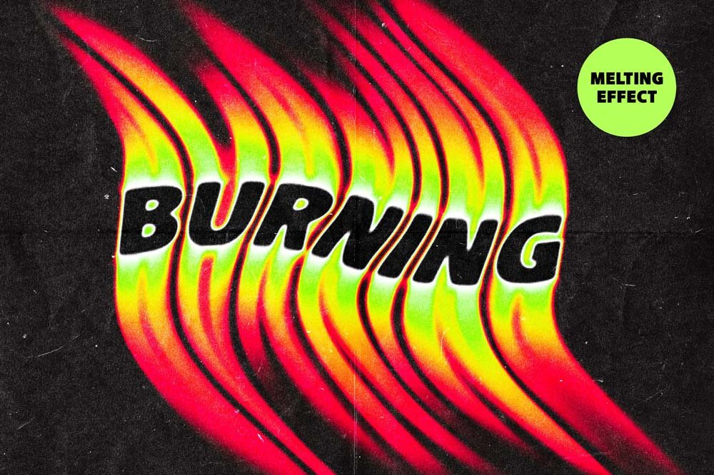 Fiery Melting Text Effect