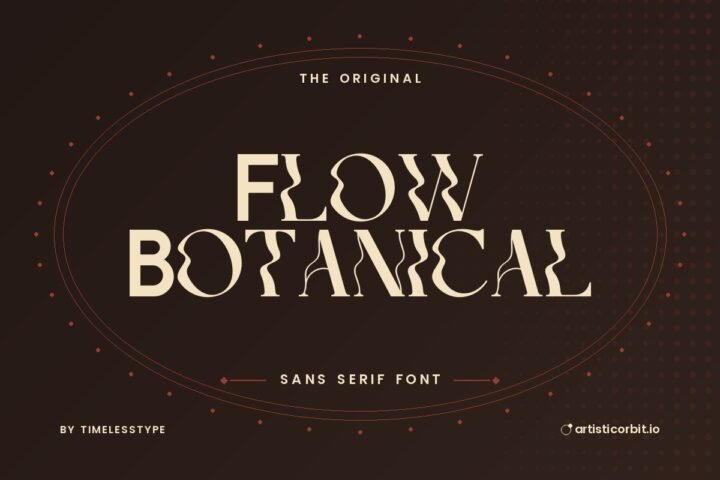 Flow Botanical font preview
