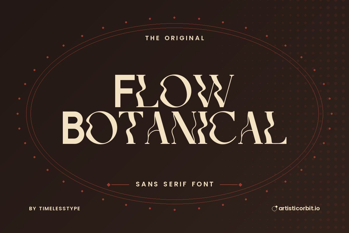 Flow Botanical font preview