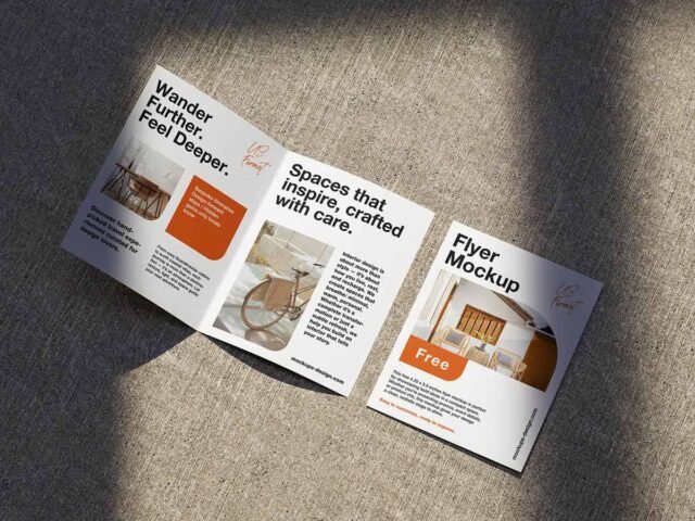 Folded Flyer Mockup