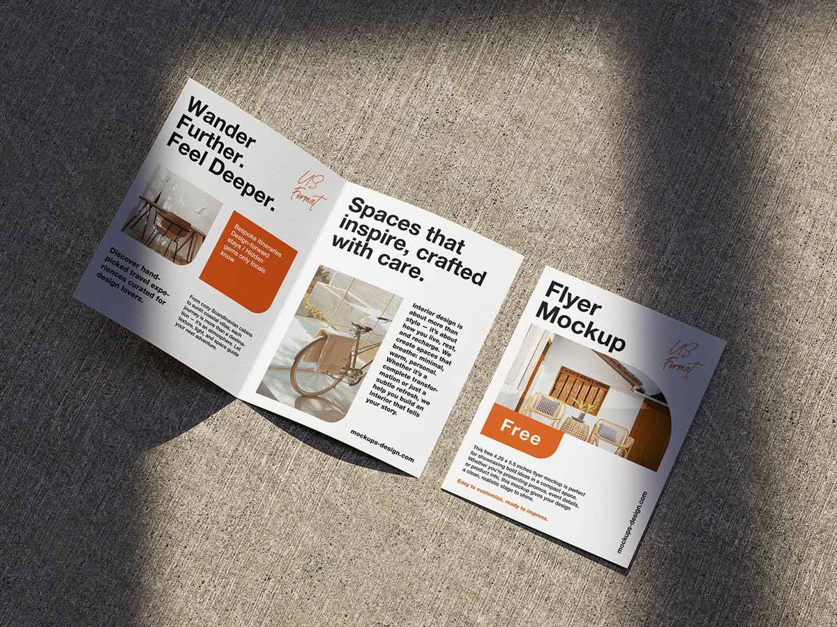 Folded Flyer Mockup