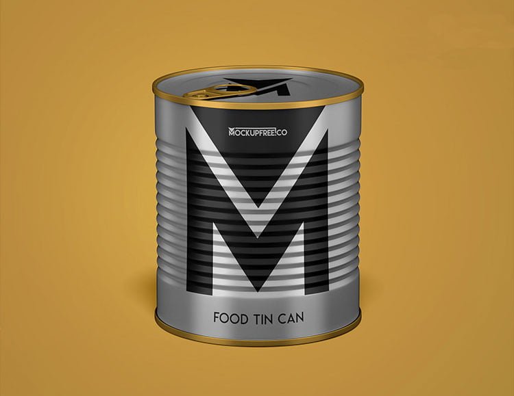Food Tin Can Mockup
