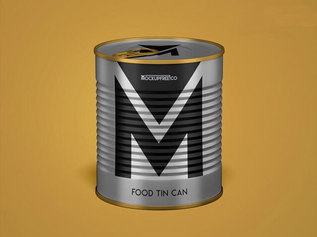 Food Tin Can Mockup