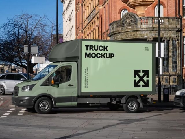 Ford Transit Truck Mockup