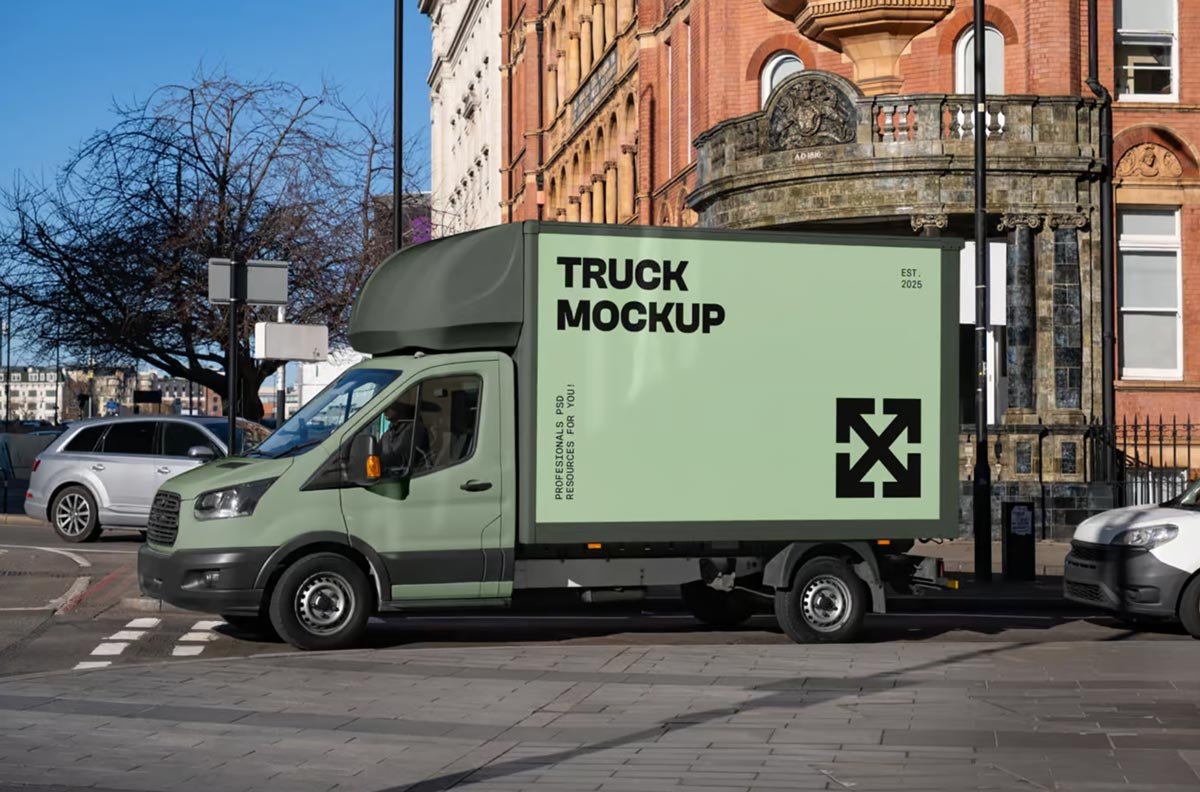 Ford Transit Truck Mockup