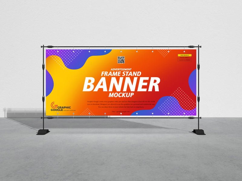 Frame Stand Banner Mockup