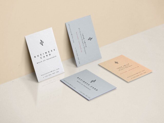 Front & Back Business Card Mockup