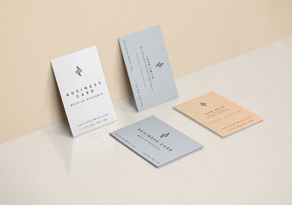 Front & Back Business Card Mockup