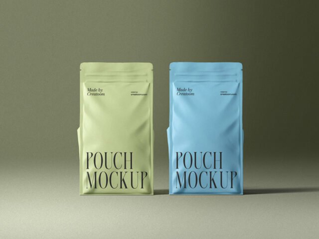 Front Two Pouch Mockup