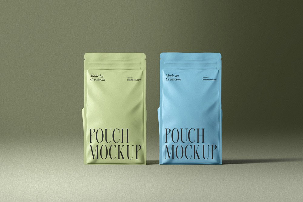 Front Two Pouch Mockup