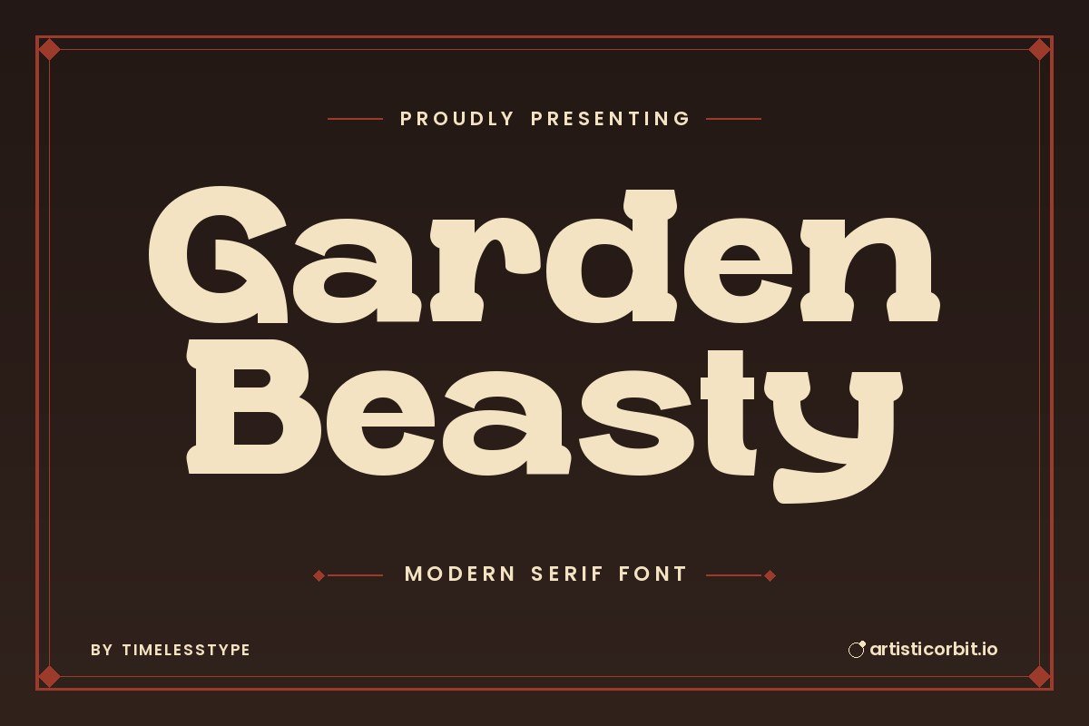 Garden Beasty font preview