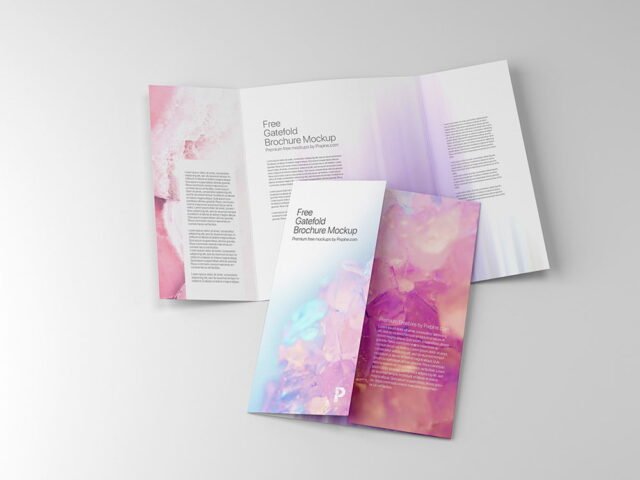 Gatefold Brochure Mockup