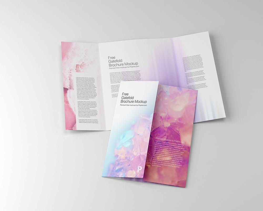 Gatefold Brochure Mockup