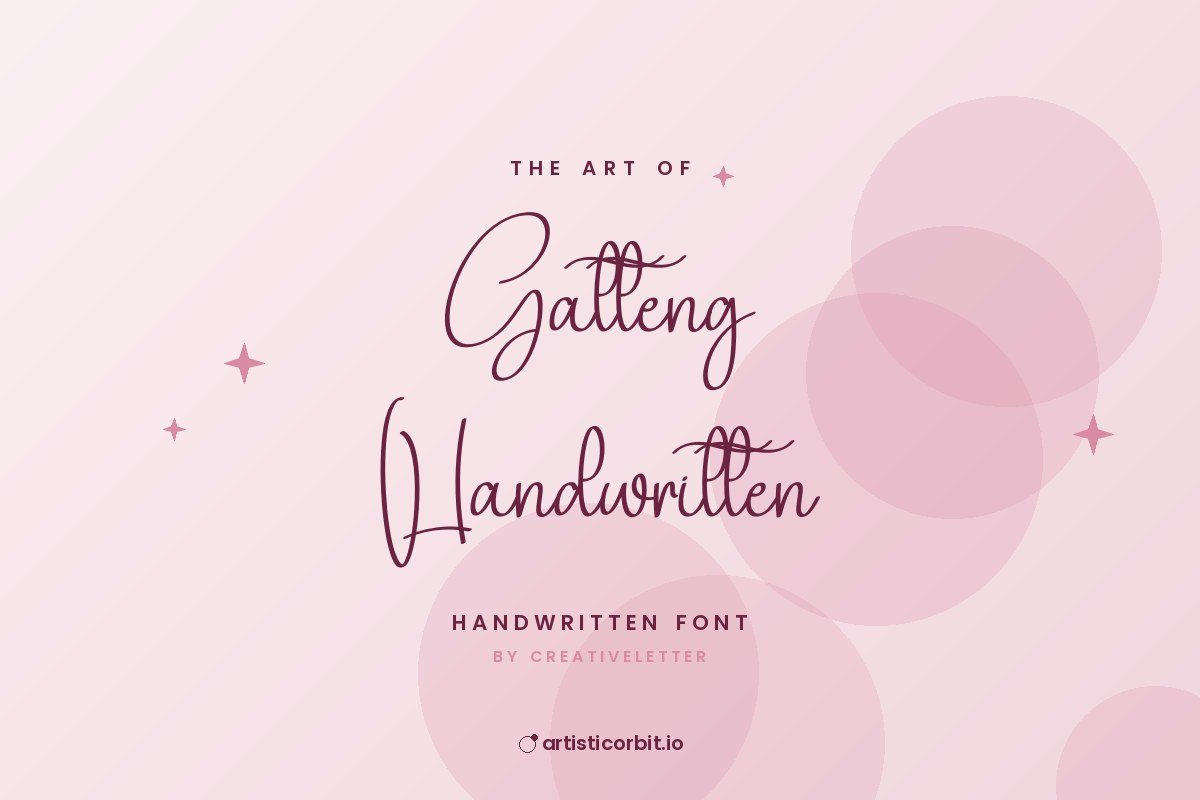 Gatteng Handwritten font preview