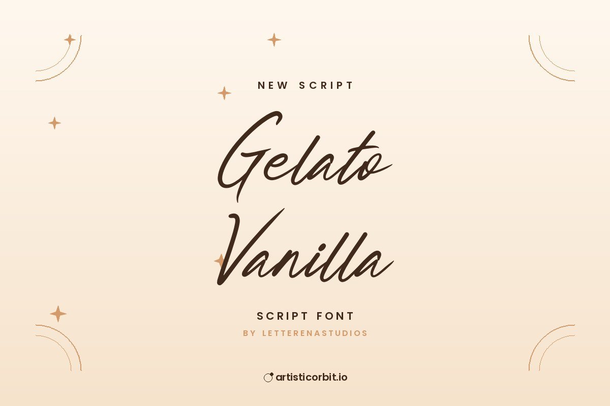 Gelato Vanilla font preview