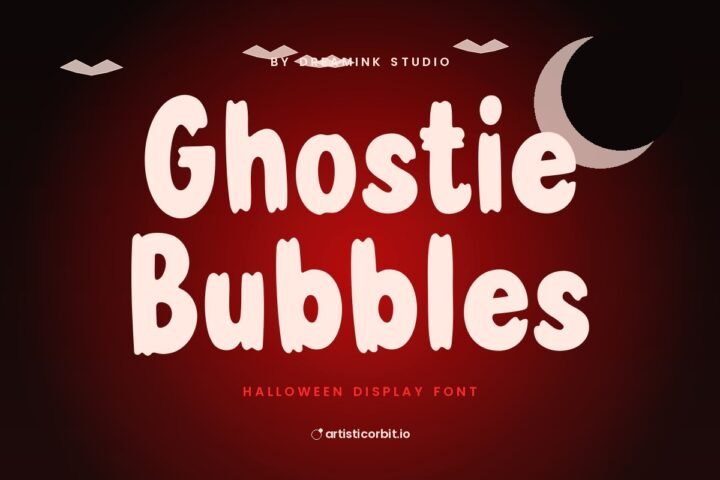 Ghostie Bubbles font preview