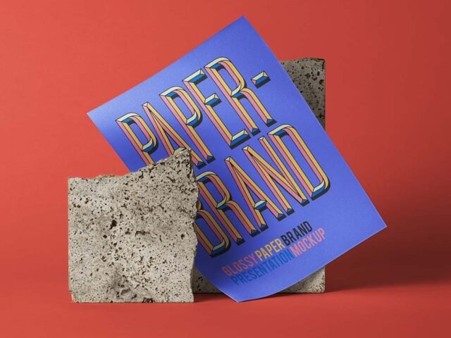 Glossy Paper Mockup