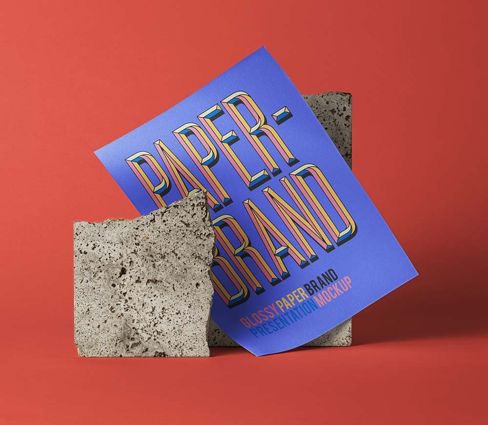 Glossy Paper Mockup