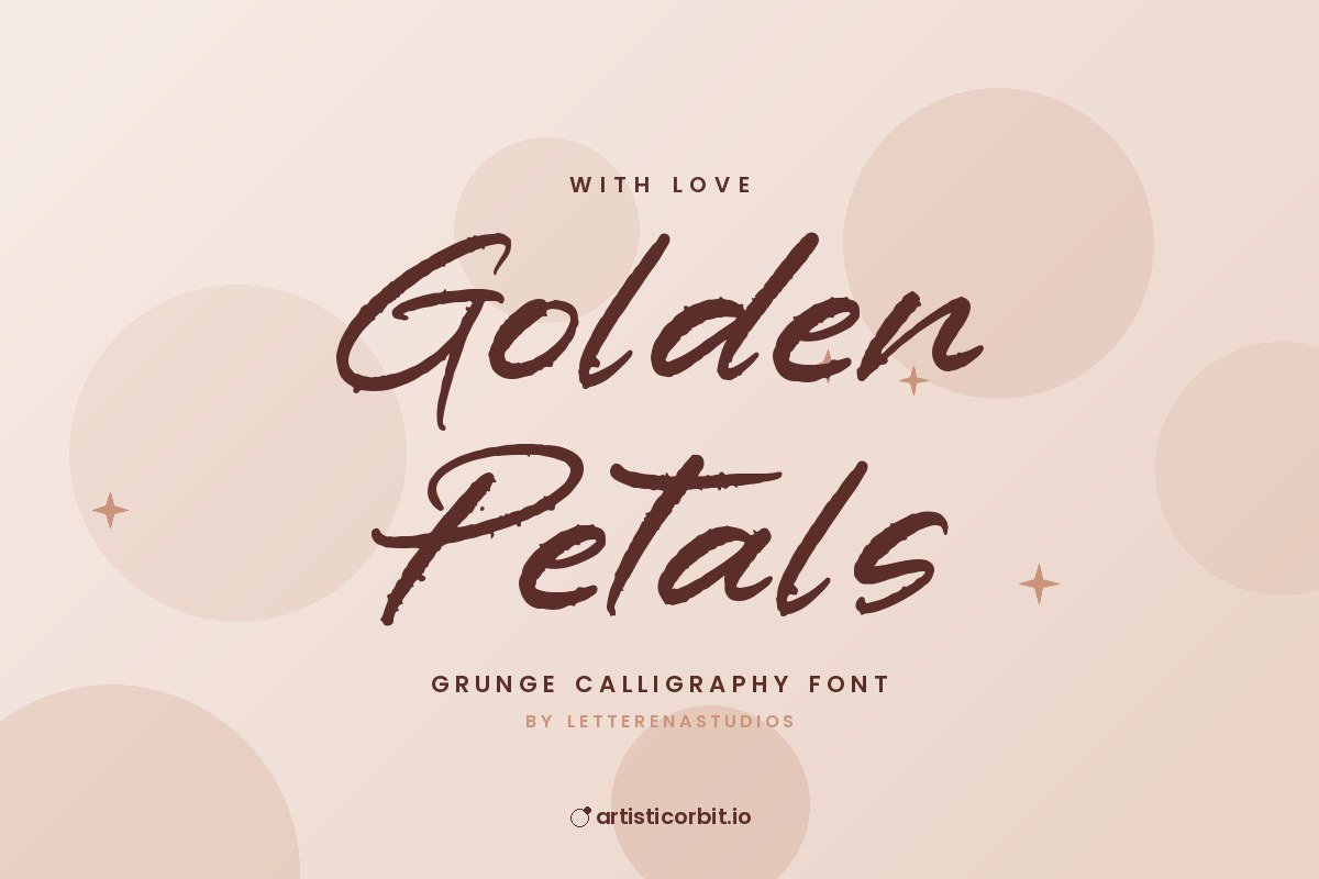 Golden Petals font preview