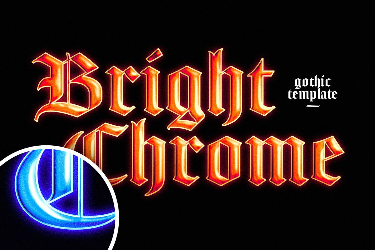 Gothic Chrome Text Effect