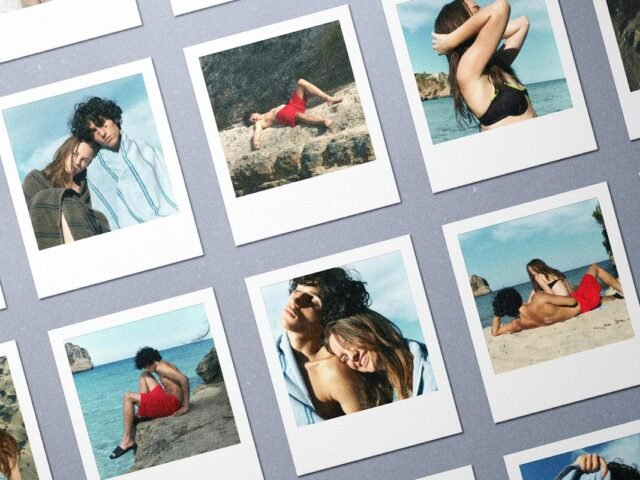 Grid Polaroid Mockup