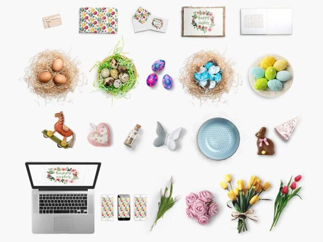 Happy Easter Mockup Set