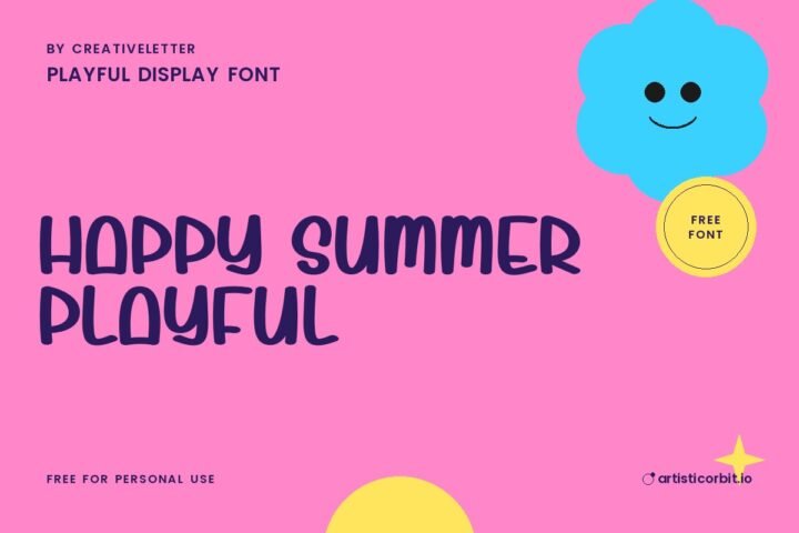 Happy Summer Playful font preview