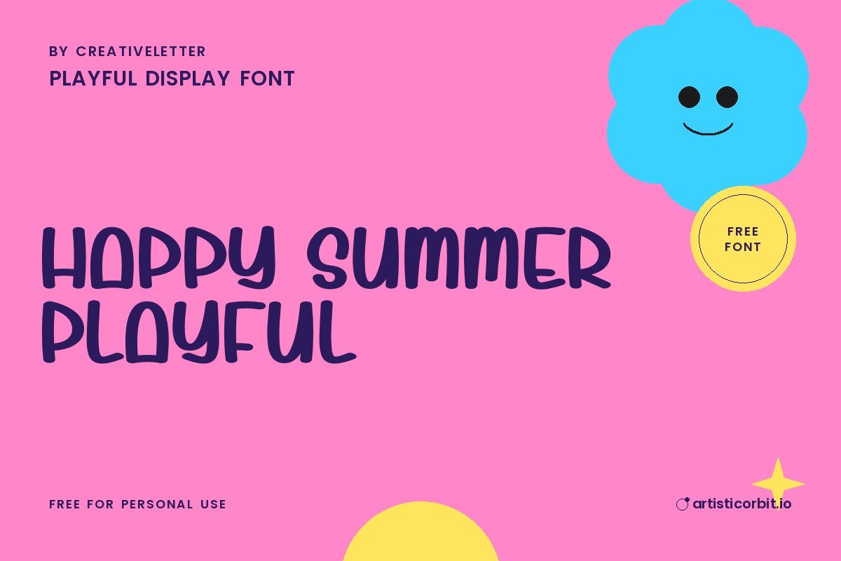 Happy Summer Playful font preview