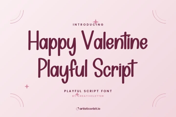 Happy Valentine Playful Script font preview