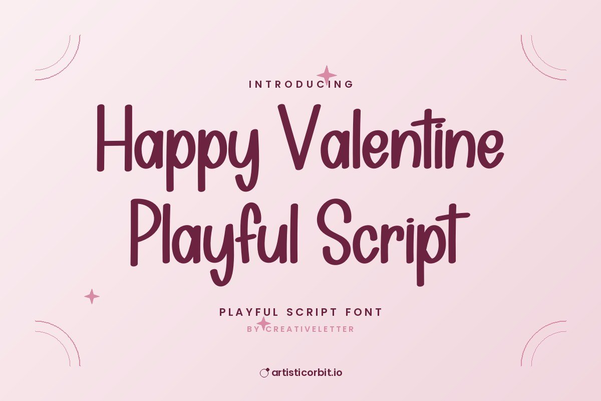 Happy Valentine Playful Script font preview