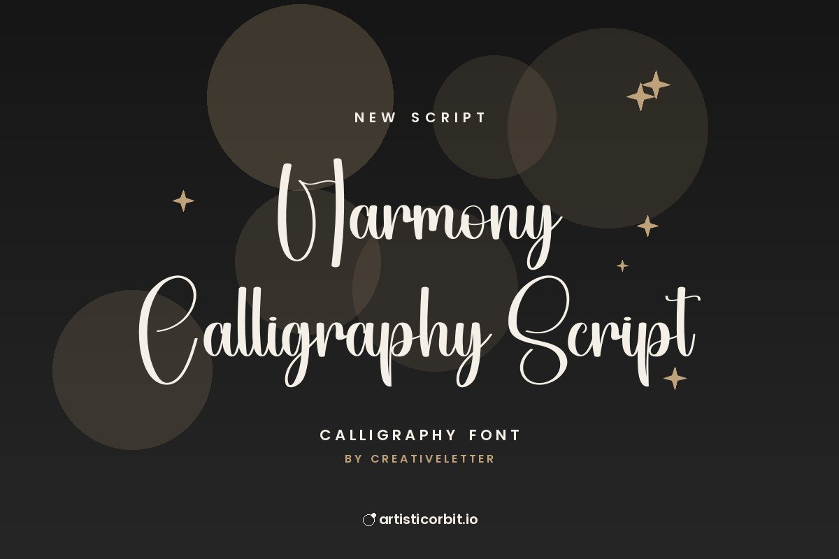 Harmony Calligraphy Script font preview