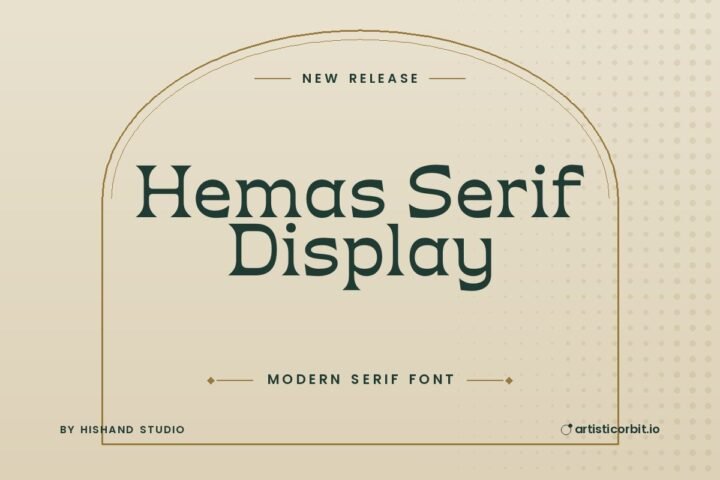 Hemas Serif Display font preview