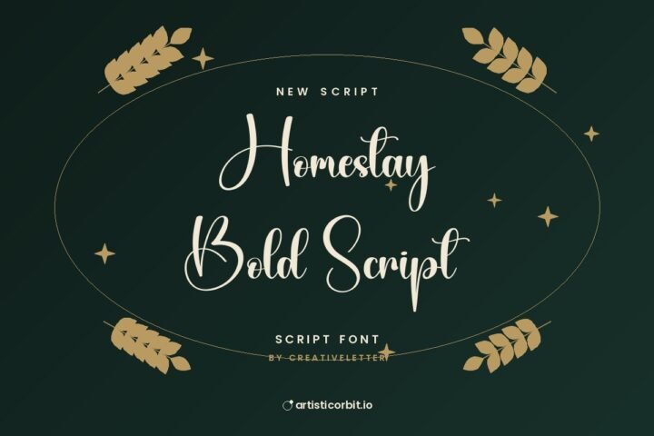 Homestay Bold Script font preview