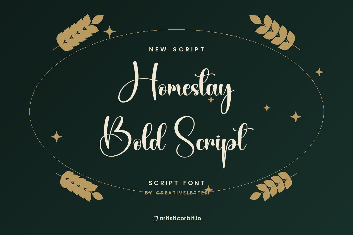 Homestay Bold Script font preview