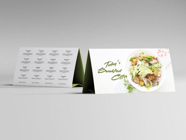 Horizontal Table Tent Mockup