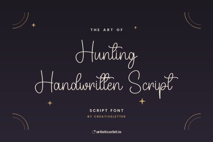 Hunting Handwritten Script font preview