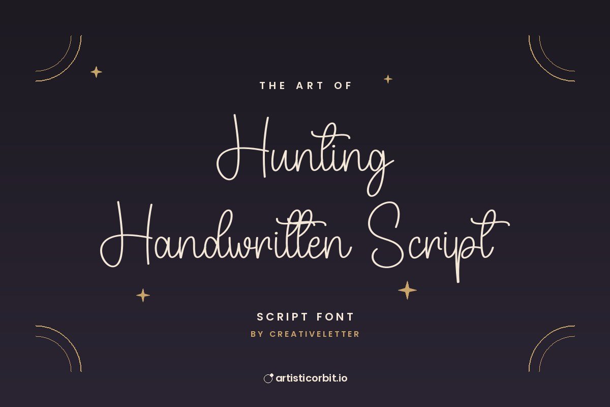 Hunting Handwritten Script font preview