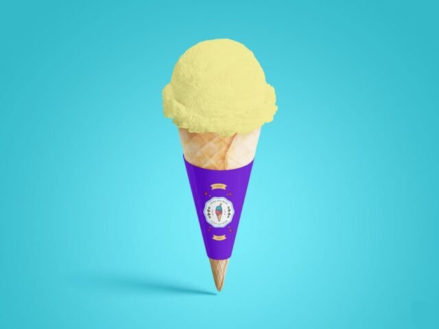 Ice Cream Cone Mockup