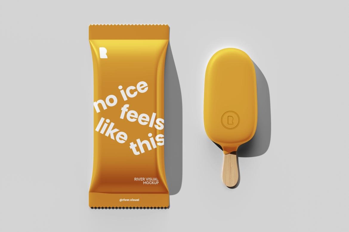 Ice Cream Mockup PSD