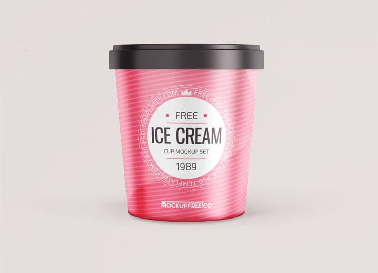 Ice Cream Round Box Mockup