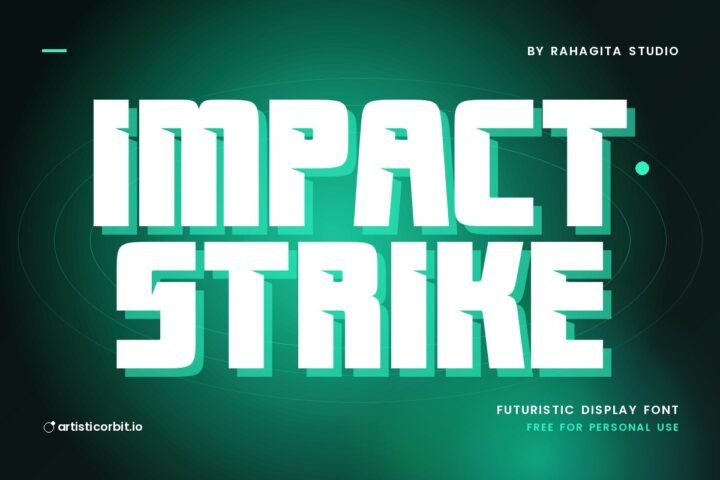 Impact Strike font preview