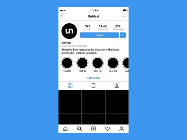 Instagram Profile Page Mockup
