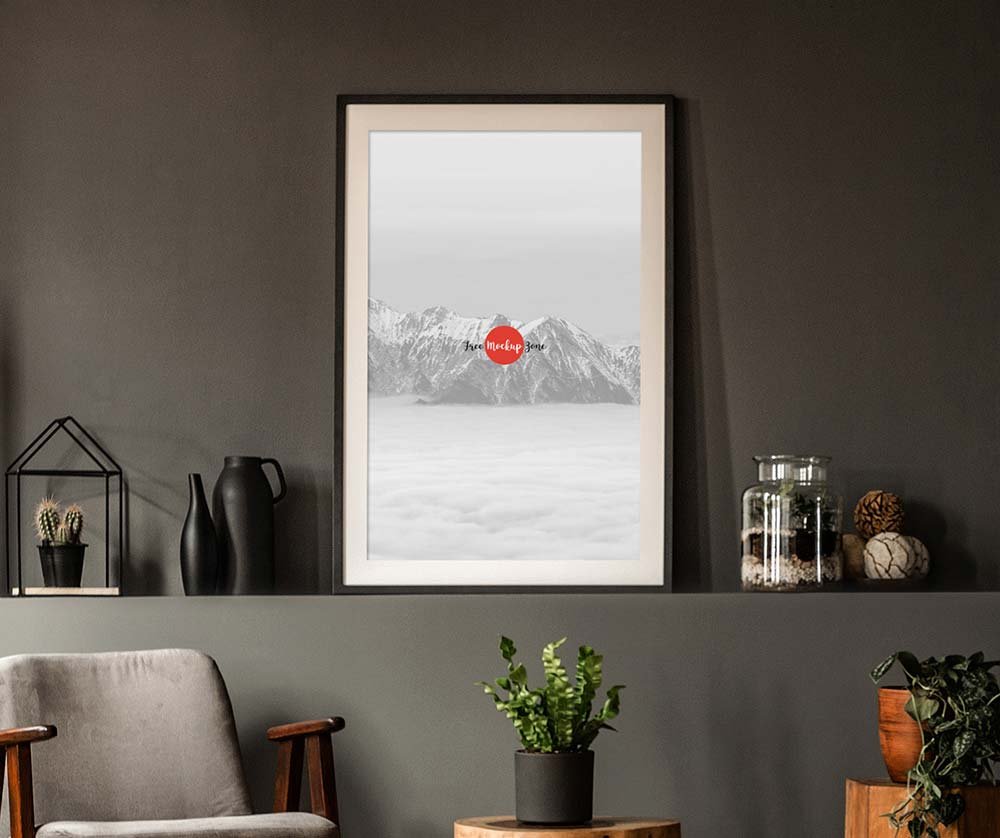 Interior Frame Poster Mockup