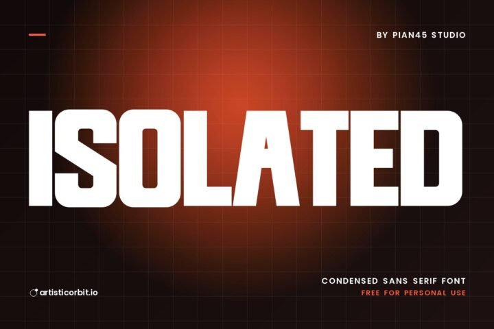 Isolated font preview