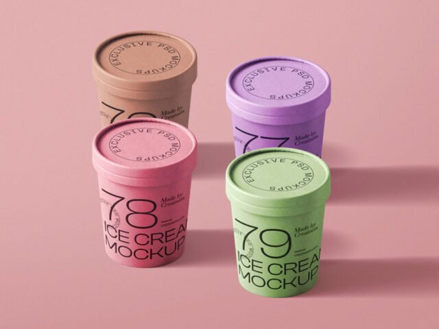 Isometric Ice Cream Mockup